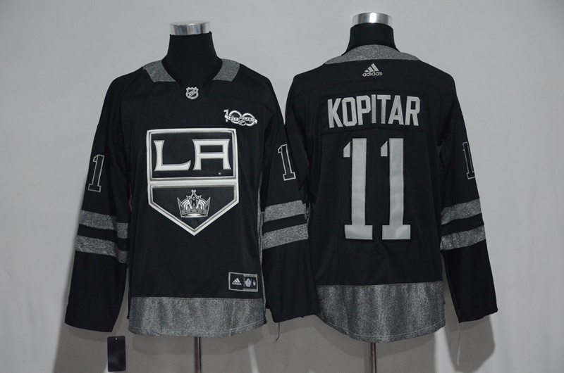 NHL Los Angeles Kings #11 Kopitar Black 1917-2017 100th Anniversary Stitched Jersey->florida panthers->NHL Jersey